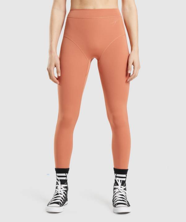 Damske Legíny Gymshark KK Fit 7/8 Oranžové | NB3812479